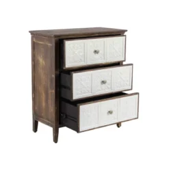 Farmhouse Wood And Enamel Cabinet With Drawers Brown - Olivia & May -Olivia & May GUEST 7e4a0b9d c945 42ce b462 f32994da6198