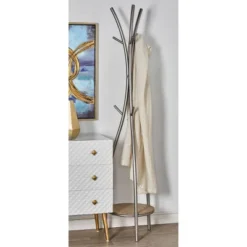 Contemporary Coat Rack Silver - Olivia & May