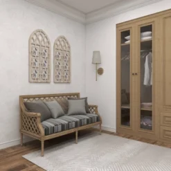 Wood 6 Slot Wall Photo Frame With Window Arch Shape Light Brown - Olivia & May -Olivia & May GUEST 7ed9528b deb6 4561 a078 c2c4384dac4c