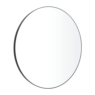 Wood Round Wall Mirror With Thin Frame - Olivia & May 5 Wood Round Wall Mirror With Thin Frame - Olivia & May - Image 3