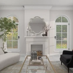 Aluminum Quatrefoil Wall Mirror Gray - Olivia & May -Olivia & May GUEST 7ff9bdab 933a 4451 89e4 4b42829cfd54