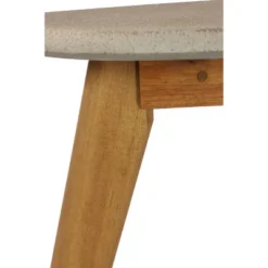 29"x16" Mid-Century Wood Outdoor Accent Table Gray - Olivia & May -Olivia & May GUEST 80074ae7 2590 4bab 9c48 367b14879826