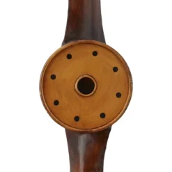 48" X 4" Metal Airplane Propeller 2 Blade Wall Decor With Aviation Detailing Brown - Olivia & May