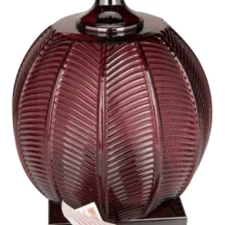 Glam Velvet Table Lamp Dark Red - Olivia & May -Olivia & May GUEST 80a28224 647e 4190 9e91 f3c34019c124