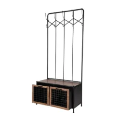 Hall Tree Coat Rack With Storage Drawers Black - Olivia & May -Olivia & May GUEST 816f4a7c 2edc 4649 9438 b15801be5158
