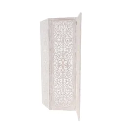 Farmhouse Wood Carved Room Divider Screen White - Olivia & May -Olivia & May GUEST 81e5f768 c627 4555 b241 5170f64f48a6