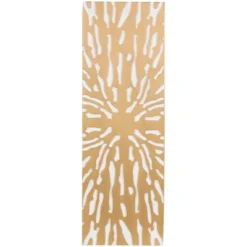 Wooden Starburst Abstract Carved Wall Decor With White Backing Gold - Olivia & May -Olivia & May GUEST 822acc2a 117b 4855 9cde 82d0afa480e1