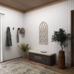 Wood 6 Slot Wall Photo Frame With Window Arch Shape Light Brown - Olivia & May -Olivia & May GUEST 8247bb29 c3d9 4f31 94ea 4a82fc96657b