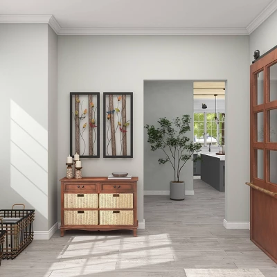 Set Of 2 Metal Bird Wall Decors With Real Wood Detailing Black - Olivia & May 8 Set Of 2 Metal Bird Wall Decors With Real Wood Detailing Black - Olivia & May - Image 6