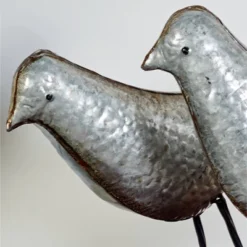 Farmhouse Rustic Iron Bird Sculpture Gray/Rust 2pk - Olivia & May -Olivia & May GUEST 82cda985 e10c 4aed abed 7ef8a61ddc04