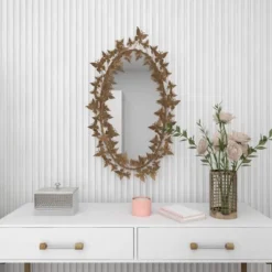 Glam Metal Butterfly Wall Mirror Gold - Olivia & May 33 Glam Metal Butterfly Wall Mirror Gold - Olivia & May -Olivia & May GUEST 836dfdec 098a 4091 9610 48a708a40bf1