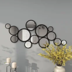 Metal Bubble Cluster Round Wall Mirror Black - Olivia & May -Olivia & May GUEST 838d80fb fae4 4726 bdaf 50989ea4d8f7