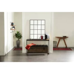 Contemporary Metal Console Table Brown - Olivia & May -Olivia & May GUEST 839d91c3 9e20 4427 b0b5 2c815e34e332