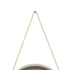 Set Of 3 Metal Wall Clocks With Rope Accents White - Olivia & May: Vintage Iron Timepieces, Indoor Decor -Olivia & May GUEST 83b600e9 6430 4b5d b040 258f11255e05