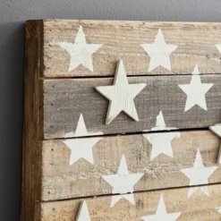 Wood American Flag Handmade Wall Decor Dark Brown - Olivia & May -Olivia & May GUEST 842ffdc6 b547 486c 9e48 86889185ab4f