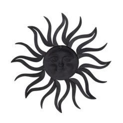 Metal Sunburst Wall Decor With Distressed Copper Like Finish Brass - Olivia & May -Olivia & May GUEST 84525bc2 0d30 4de8 bf40 d70df0d43975