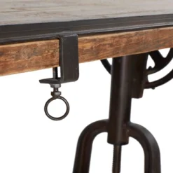 Industrial Teak Wood Console Table Brown - Olivia & May -Olivia & May GUEST 846aee55 5ebf 439e 8dc2 02129d206346