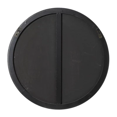 Contemporary Wood Round Frameless Wall Mirror - Olivia & May 5 Contemporary Wood Round Frameless Wall Mirror - Olivia & May - Image 3