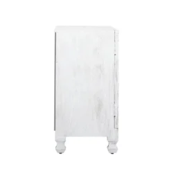 Mediterranean Carved Wood Cabinet White - Olivia & May -Olivia & May GUEST 84a4fa99 d940 442a 9b6d f38300e59d8b