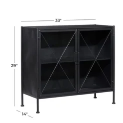 Industrial Metal Cabinet Black - Olivia & May 30 Industrial Metal Cabinet Black - Olivia & May -Olivia & May GUEST 84b5acb0 213b 4a15 87ad c0c3a6f0ba19