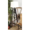 Industrial Wood Floor Lamp Black - Olivia & May -Olivia & May GUEST 84e28234 b5ee 4255 a26f c14a1a3de9b9