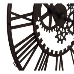 Metal Gear Wall Clock Black - Olivia & May -Olivia & May GUEST 85425fb9 fd02 476f 9abe 4de33e6b4f33
