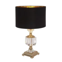 Crystal Table Lamp With Drum Shade Gold - Olivia & May -Olivia & May GUEST 854d3fb0 040f 4187 9ff2 e2787715fd07