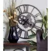 Metal Gear Wall Clock Black - Olivia & May