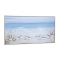 Canvas Bird Handmade Framed Wall Art With Silver Frame Blue - Olivia & May -Olivia & May GUEST 85e4a44e cf0e 4f38 9d3e 861bb6119db7