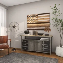 Industrial Metal Floor Lamp Brown - Olivia & May -Olivia & May GUEST 85fbb43c 035b 49d9 99f1 fee3d3ae5af7