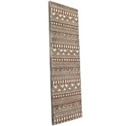 Wood Tribal Handmade Intricately Carved Wall Decor Brown - Olivia & May