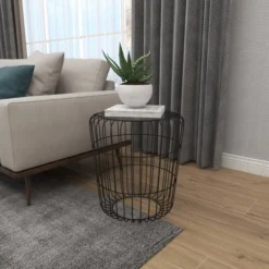 Metal Patio Accent Table - Olivia & May -Olivia & May GUEST 87ea63f7 e127 40be 81ce f8eb62070fa4