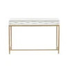 Contemporary 2 Drawer Metal Console Table White - Olivia & May -Olivia & May GUEST 8814d1c7 1478 44be a5c8 23b22e3192b9