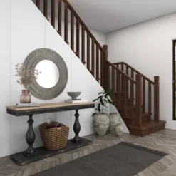 Farmhouse Metal Wall Mirror Gray - Olivia & May -Olivia & May GUEST 88391a43 6a44 49b3 a111 5d76249fd519