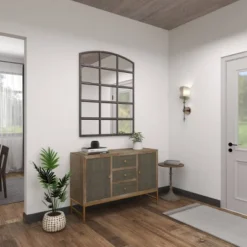 Contemporary Metal Cabinet Brown - Olivia & May -Olivia & May GUEST 8860803b 1011 4bc6 826e 13c0d2ad47e4