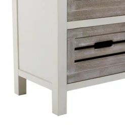 Farmhouse Wooden Side Table White - Olivia & May -Olivia & May GUEST 886fc8ee 4df0 4b28 b636 bfdffc46e936