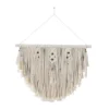 Cotton Macrame Handmade Intricately Weaved Wall Decor With Beaded Fringe Tassels White - Olivia & May -Olivia & May GUEST 8889213d 5d1f 4f22 af57 77952282c43e