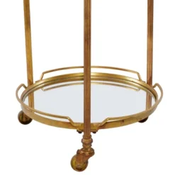 Traditional Iron And Mirrored Bar Cart Brass - Olivia & May -Olivia & May GUEST 8889380f 5627 4b12 b4a0 285e9795841f