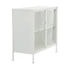 Modern Farmhouse Metal Cabinet White - Olivia & May -Olivia & May GUEST 8897bc28 bef8 4186 b41f 1ede0d36172e