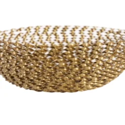 Set Of 3 Round Modern Metal Basket Gold - Olivia & May -Olivia & May GUEST 88a81b24 b4ba 4093 8a49 961302a40356