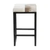 Industrial Cowhide And Metal Counter Height Barstool Gray - Olivia & May -Olivia & May GUEST 88bd1a37 222e 49d7 9ee5 57fadc4395e3