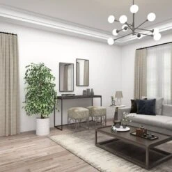 Contemporary Wood Rectangle Shaped Wall Mirror With Thin Minimalistic Frame - Olivia & May -Olivia & May GUEST 88ca3cf3 3616 44d6 bc31 8b22ecbbd93c