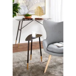 Mid-Century Side Table Black - Olivia & May
