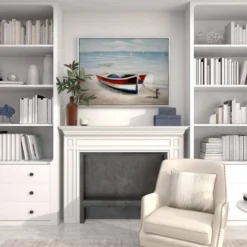 Canvas Sail Boat Framed Wall Art With Silver Frame - Olivia & May -Olivia & May GUEST 88ec1e41 5b8d 4f00 81fe a052d20e875d