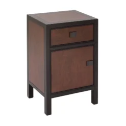 Contemporary Small Wood Cabinet Dark Brown - Olivia & May -Olivia & May GUEST 894935f1 f295 4a14 b21c 6baa9abeeef3