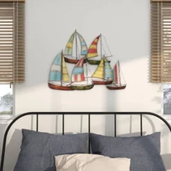 Coastal Metal Transportation Wall Decor Multi Colored - Olivia & May -Olivia & May GUEST 89747fe9 4ccd 470c a2df 7588d80b017f