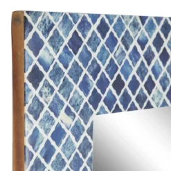 Wood Quatrefoil Wall Mirror Blue - Olivia & May -Olivia & May GUEST 8984448c bced 439c b23c 6a9c381bd3bc