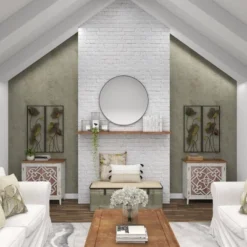 Metal Floral Wall Decor With Black Frame Set Of 2 Black - Olivia & May -Olivia & May GUEST 8a1efc88 e125 48f1 a74d b7ac0a480a27