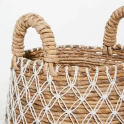 2pk Banana Leaf Storage Baskets Brown/White - Olivia & May -Olivia & May GUEST 8a354211 6cae 45c3 b848 784741a12442