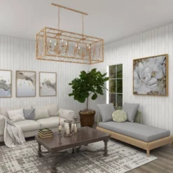 Vintage Metal Chandelier Gold - Olivia & May -Olivia & May GUEST 8a39dce4 6e8e 44e0 88d0 2b71c5453a9f